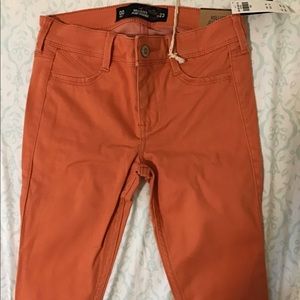 Orange Hollister jean leggings